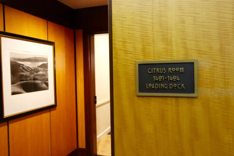 photo frame and name board in front of hall in Cityfront Terrace