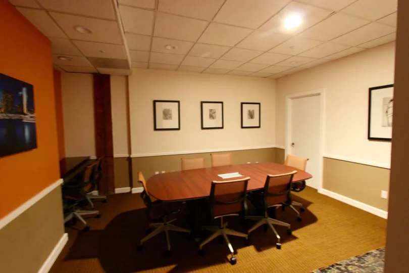 Office meeting table with chairs inside Cityfront Terrace at Downtown San Diego CA