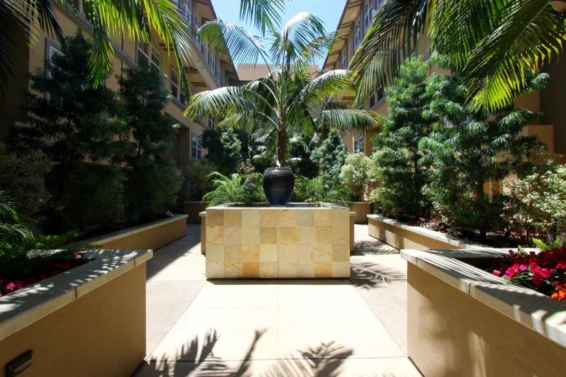A garden in City Walk community of Downtown San Diego CA.
