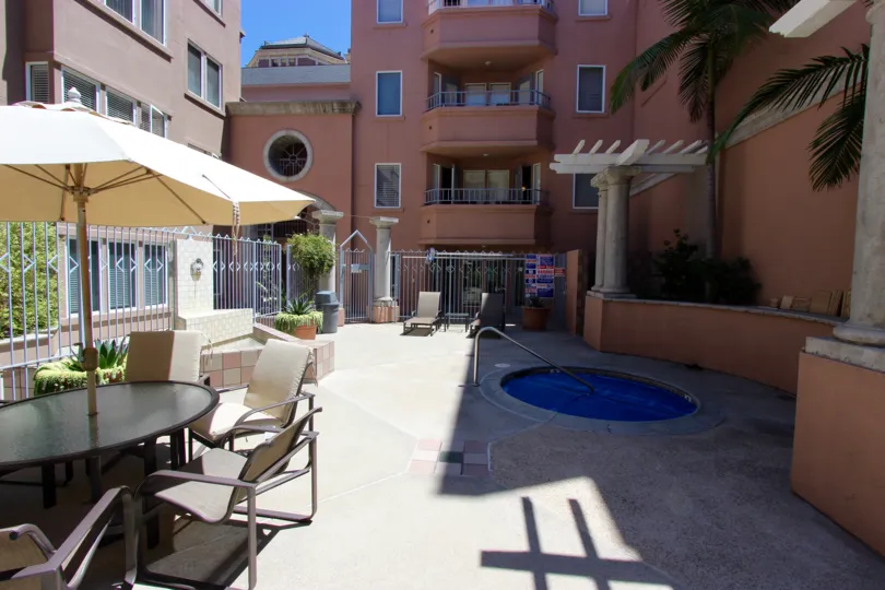 Sit in the sun on this beautiful patio in Downtown San Diego