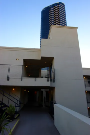 Tall condominiums structure at the Crown Bay in Downtown San Diego CA