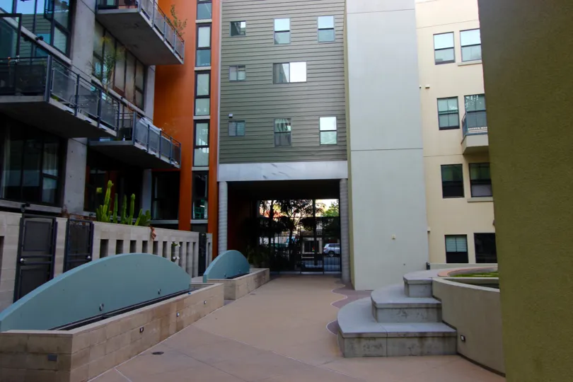 A few different buildings some appear to be apartments in the DOMA community