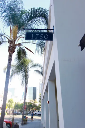 Bustling, lively street at DOMA in Downtown San Diego, California.