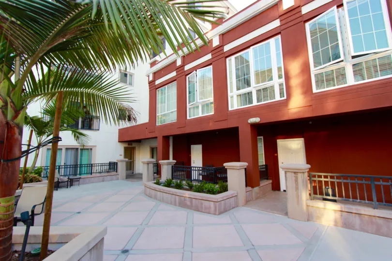 Beautiful outdoor courtyard in the Gaslamp City Square district in Downtown San Diego