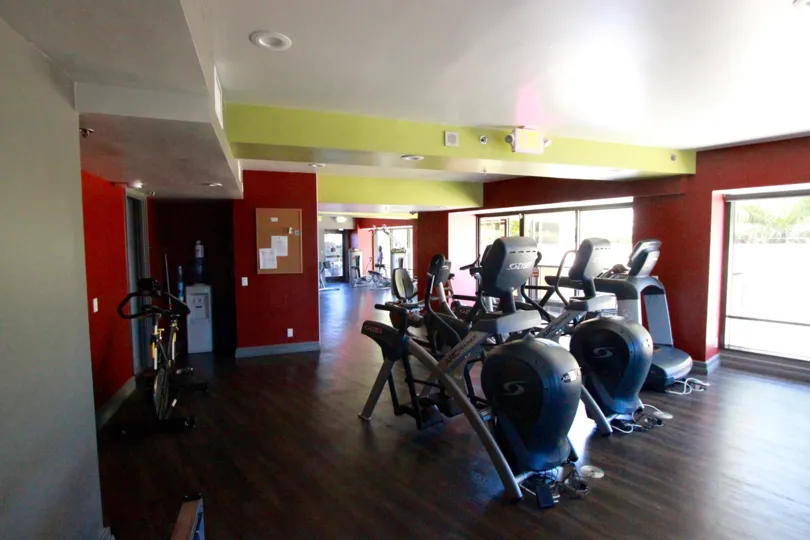 Gym and workout area in Harbor Club Downtown San Diego California