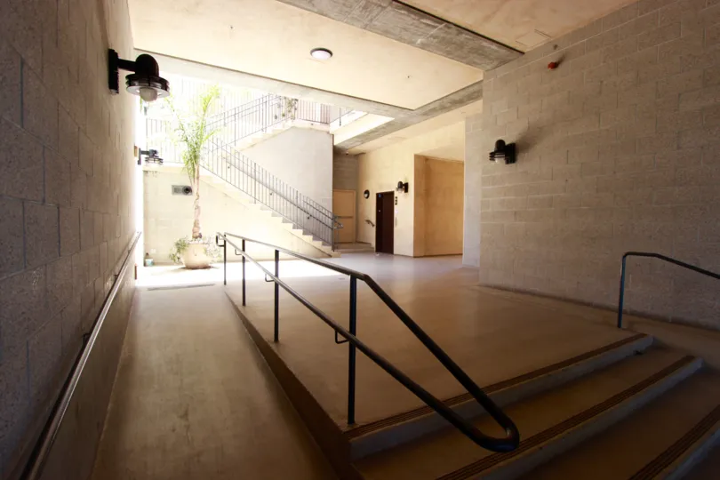 A underground walkway, with disability access, in Downtown San Diego, CA