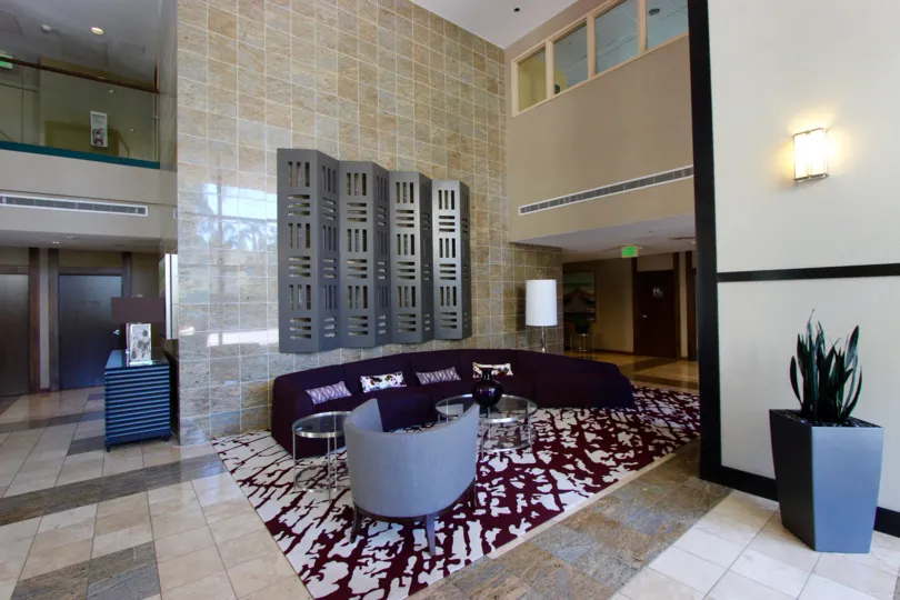 Nice and very clean lobby in Horizons Downtown San Diego California