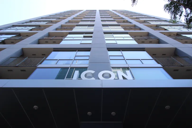 Awesome top angle of the well architecture building Icon