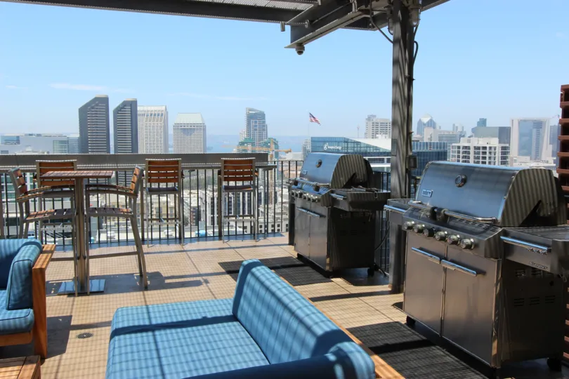 A rooftop setting in Icon, located in downtown San Diego, CA