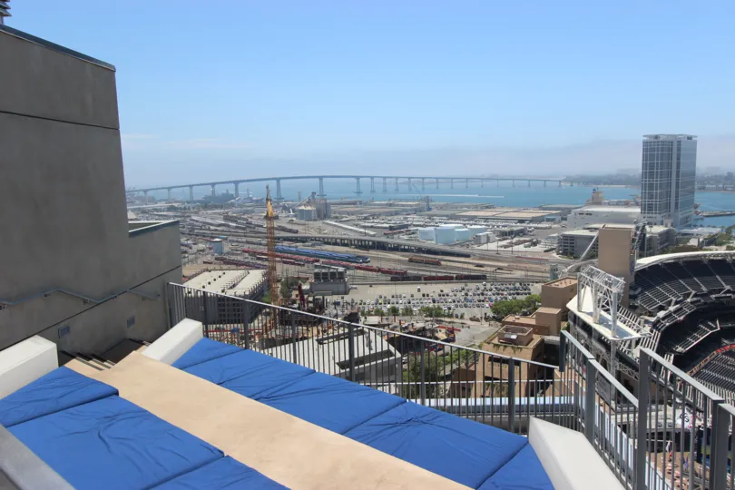 A view of the water from the Icon condominiums in Downtown San Diego, California