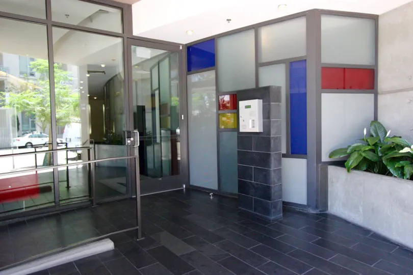 Entrance of a building in M2i Downtown San Diego California