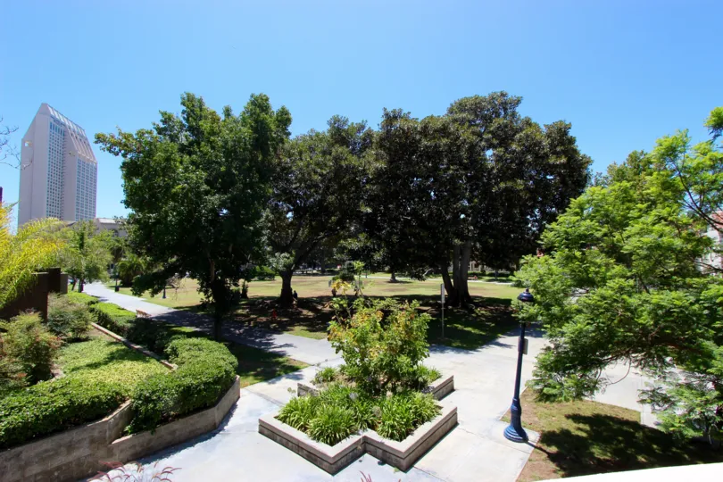 Take a relaxing stroll or have a romantic picnic at Marina Park in Downtown San Diego California