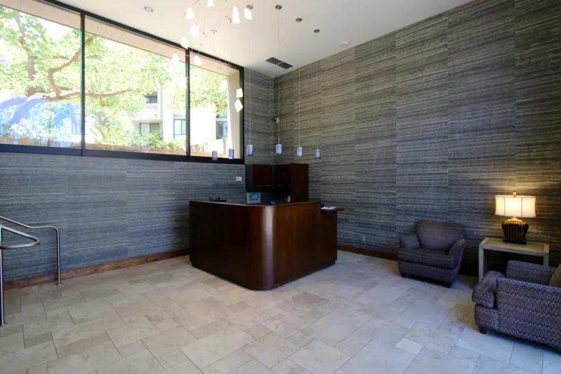 comfortable and cozy lobby of Marina Park in San Diego