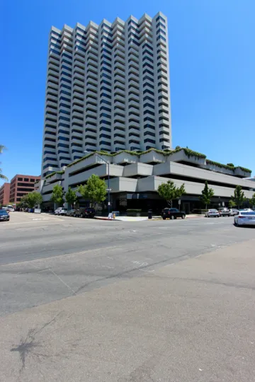 A very tall complex in the Meridian area of Downtown San Diego CA