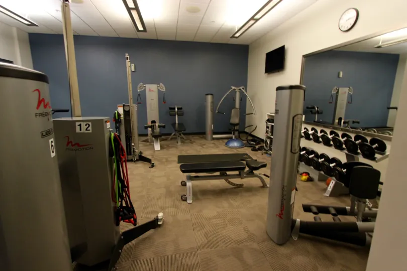 A beautiful gym set up for those fitness lovers in the Nexus community in Downtown San Diego!