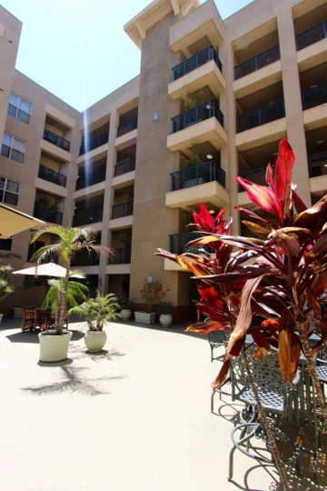 Court yard of Pacific Terrace in Downtown San Diego California