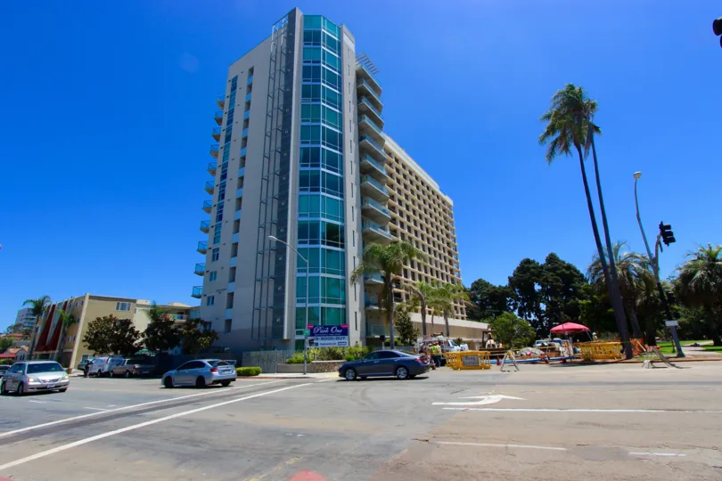 Tall office building in Park One of Downtown San Diego, California.