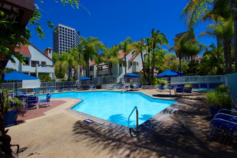 Big pool with lots of space in Park Row Downtown San Diego California