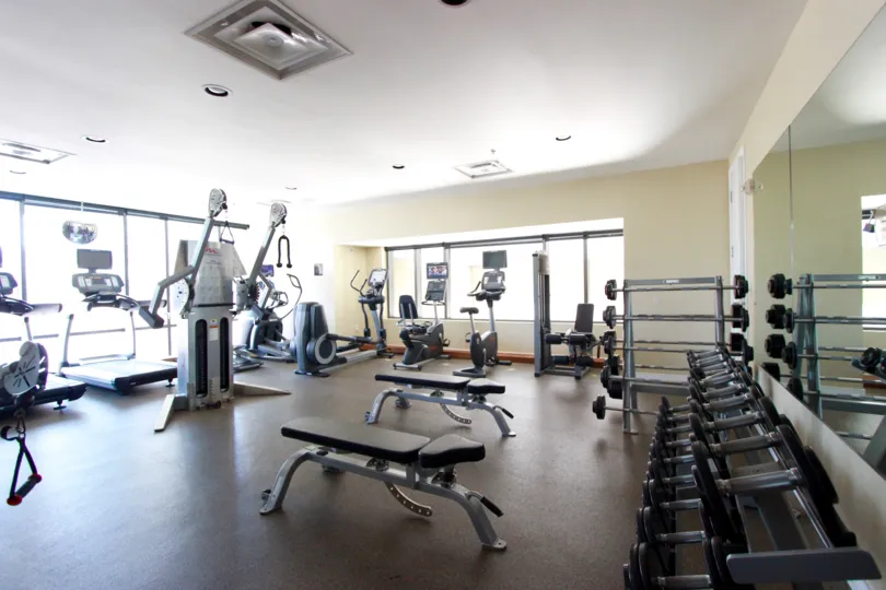 Get your workout in at the fitness center at Pinnacle.