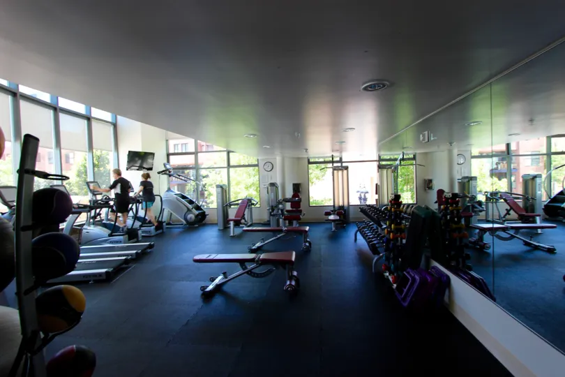 People exercising in the gym at Renaissance in downtown San Diego, CA
