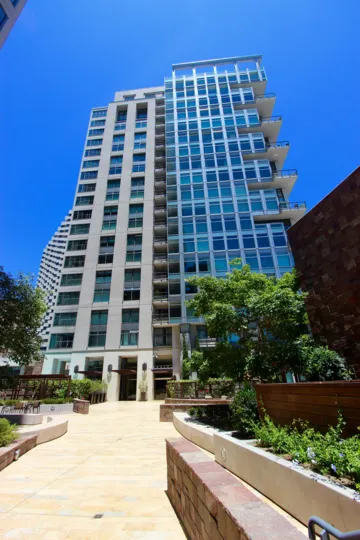 Tall condominiums high rise inside Renaissance at Downtown San Diego CA