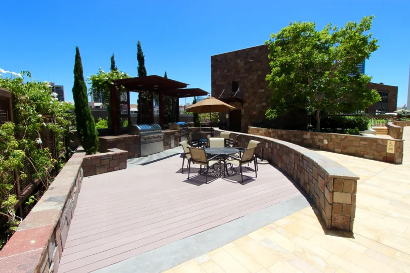 Area to sit and grill in Renaissance Downtown San Diego California