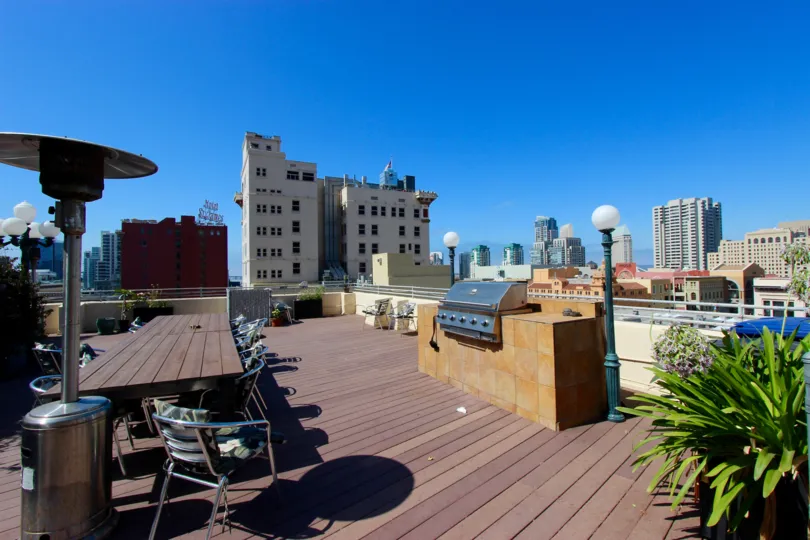 The grill on the roof at Samuel Fox Lofts