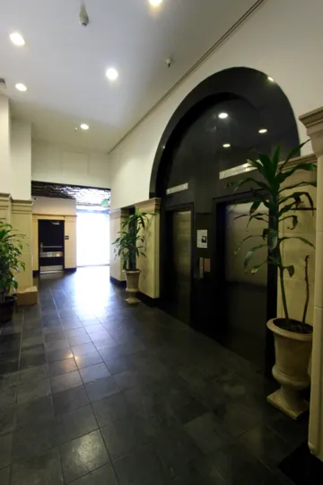 The foyer at Samuel Fox Lofts in San Diego