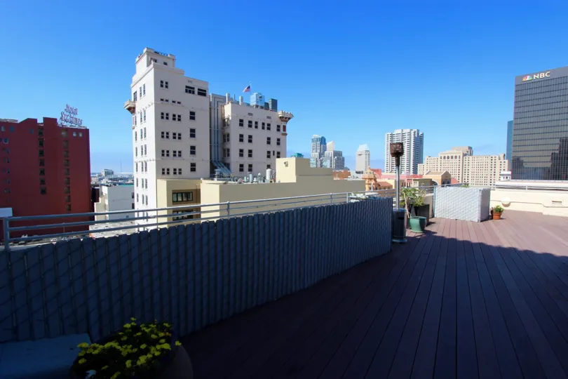 The rooftop view from Samuel Fox Lofts
