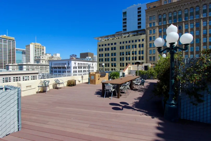 The roof of Samuel Fox Lofts in San Diego