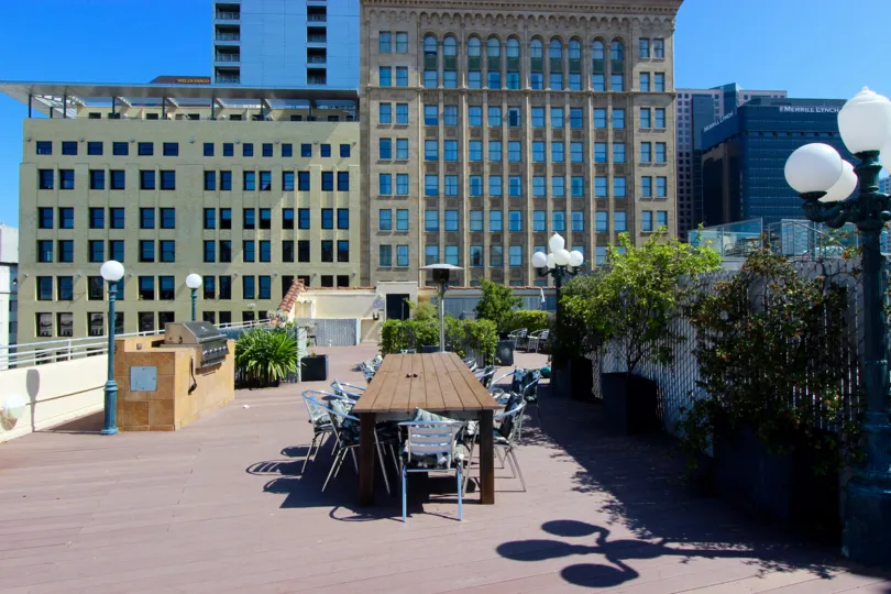 The recreation area for Samuel Fox Lofts