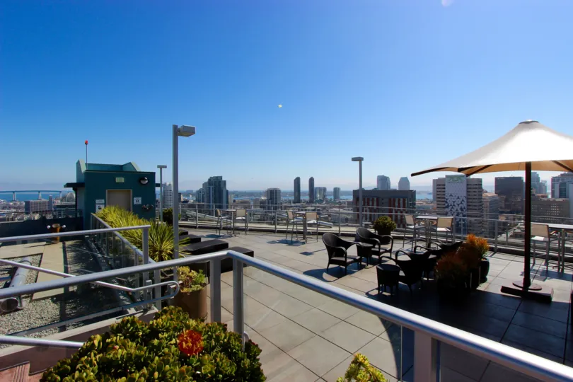 The amazing view from the terrace in Smart Corner, Downtown San Diego.