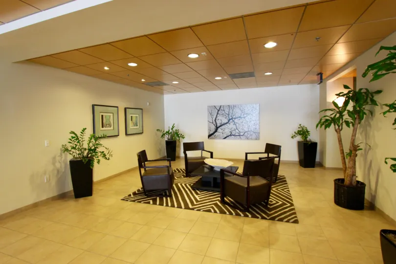 Sitting area in a Solara Lofts home in Downtown San Diego, California