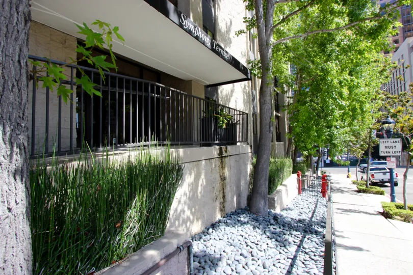 Exterior shot of Symphony Terrace in Downtown San Diego, California