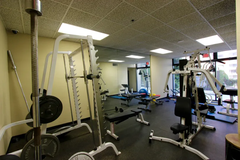 Stay in shape using the well-equipped fitness center at Symphony Terrace.