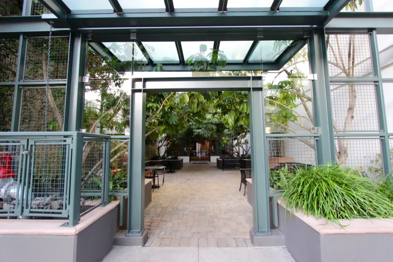 Botanical enclosed atrium for enjoying nature at The Legend.