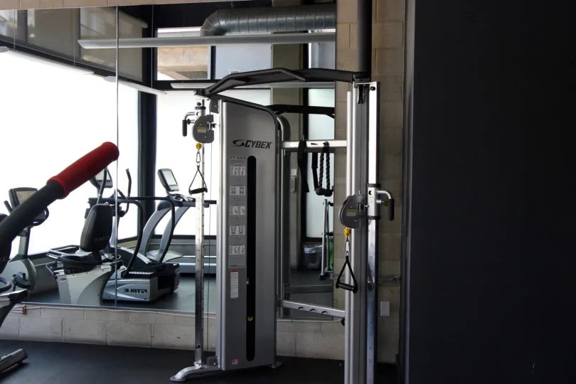 It looks like a gym which have the lot of exercising equipments and weighing machine in The Lofts @ 777 Sixth