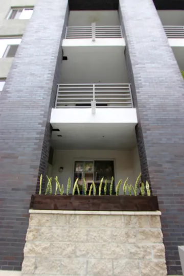 Two tall support pillars for residence in San Diego CA at The Mills At Cortez Hill