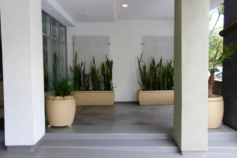 The outside of an entrance to The Mills at Cortez Hill in Downtown San Diego CA