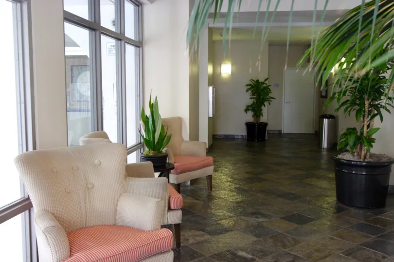 The Mills at Cortez Hill, City: Downtown San Diego, a nice seating with indoor plants and nice tiles with a nice windows