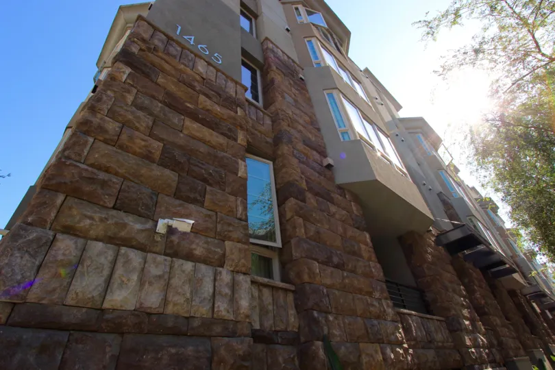 The brick building 1465 of the Union Square community in Downtown San Diego CA