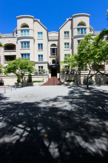 A white luxury building located in the Watermark area of Downtown San Diego CA.