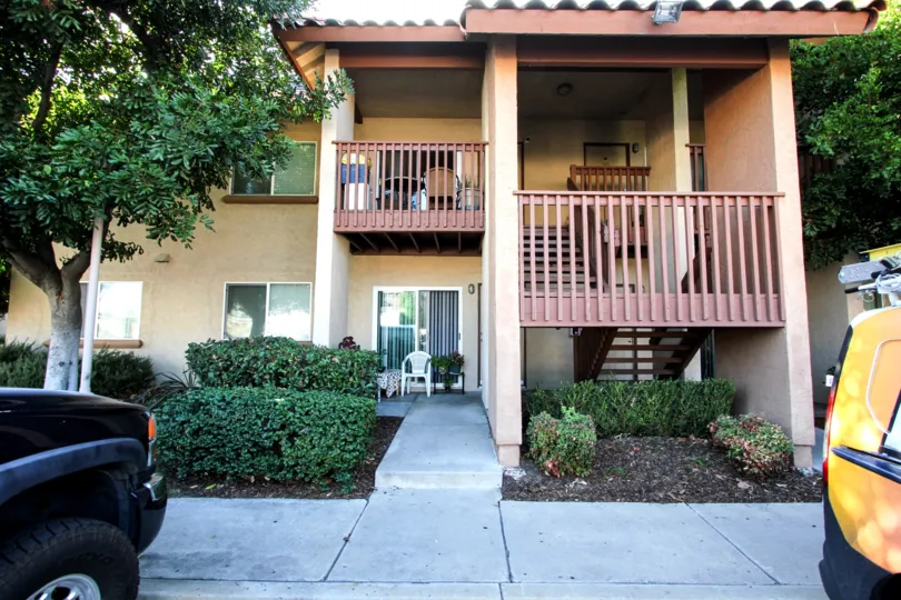 A view of the patios and balconies at Artesia, El Cajon, California