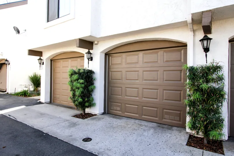Two garages attached to residence at Beach Street in El Cajon California