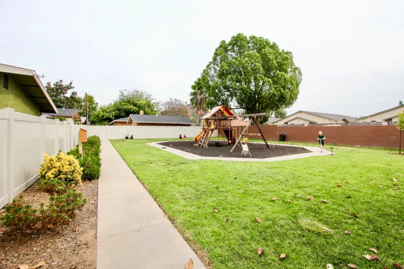 The kids can use their weekend energy at the playground at Casitas De Anza.