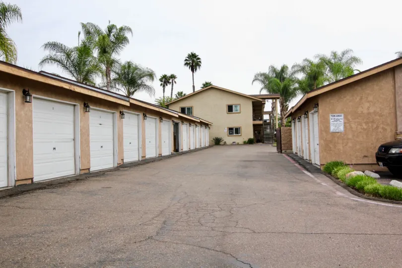 Parking garages on site of El palacio, in El Cajon California