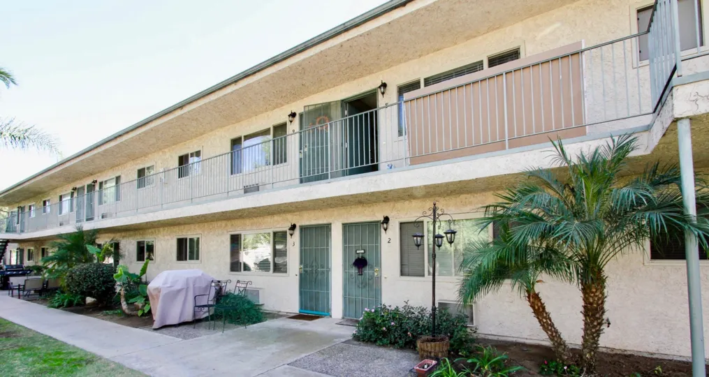 Breezeway at the Emerald Estates community in El Cajon, California