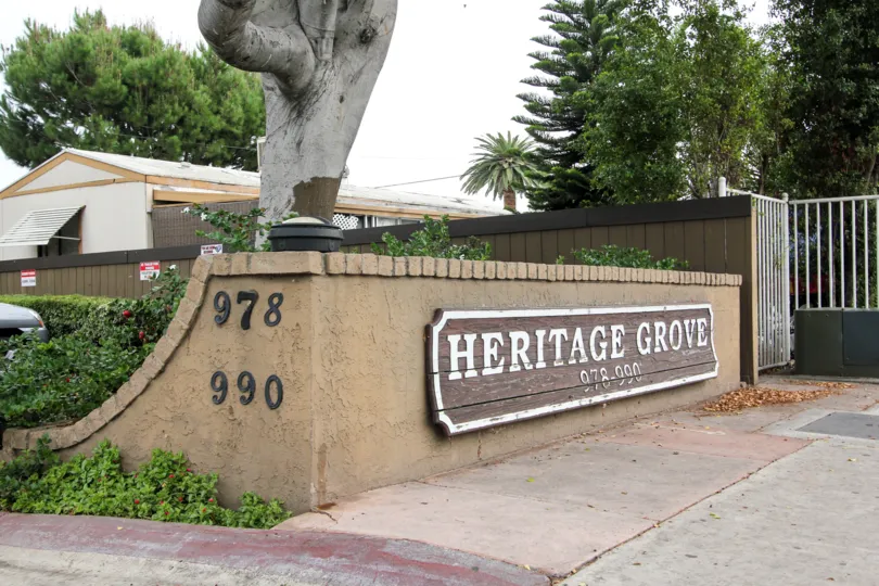 The elegant entryway to Heritage Grove, El Cajon, California