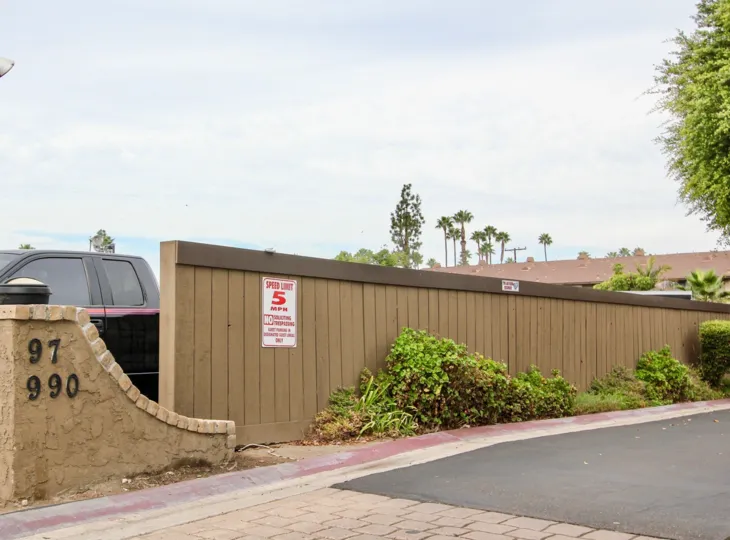 Parking area facility, along the lofty trees along the Heritage Grove