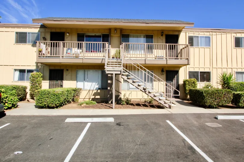 A sunny day at the apartment complex Kings Mark in El Cajon.